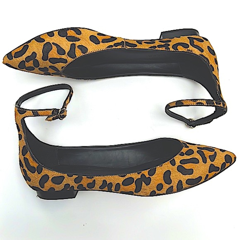 Banana Republic cheetah Print Ankle Strap Flats - Size 9